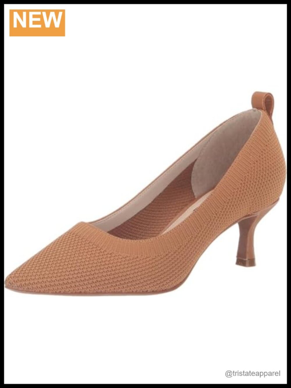 Womens Pointed Toe Kitten Heel Pumps Leather Comfort Pull-On Flats
